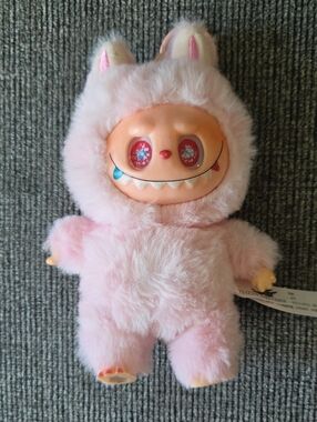 Plush Pink Furry Monster Doll - Soft Cuddly Character
